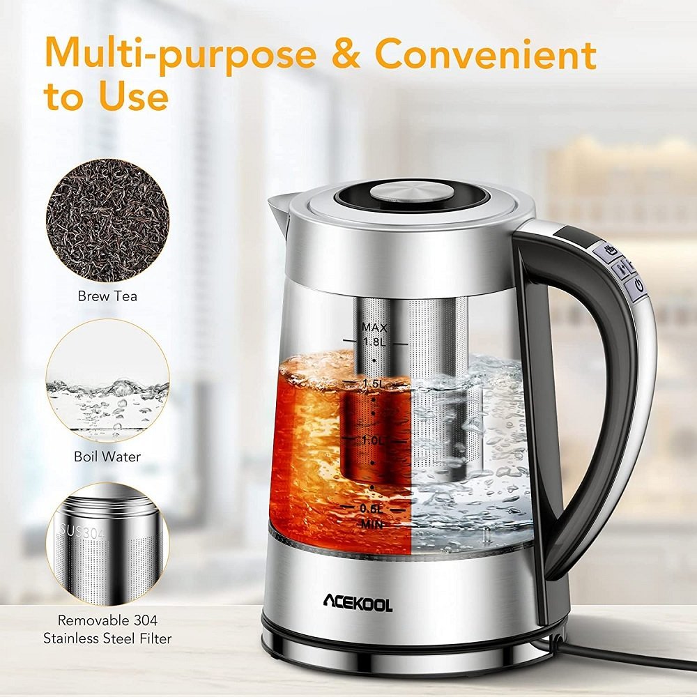 2.5L 1500W Electric Kettle Hot Water Tea Kettle with Temperature Control 