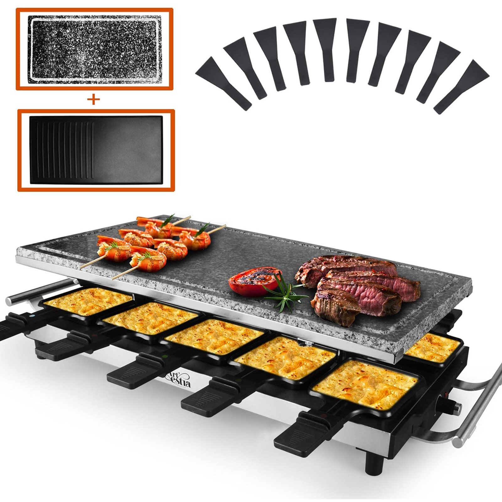 winter Openlijk alliantie Artestia raclette table grill,1500W indoor raclette grill,10 Paddles Korean  BBQ Grill,electric indoor grill with raclette stone and Non-Stick  Reversible Aluminum Plate for Parties and Family – The Market Depot