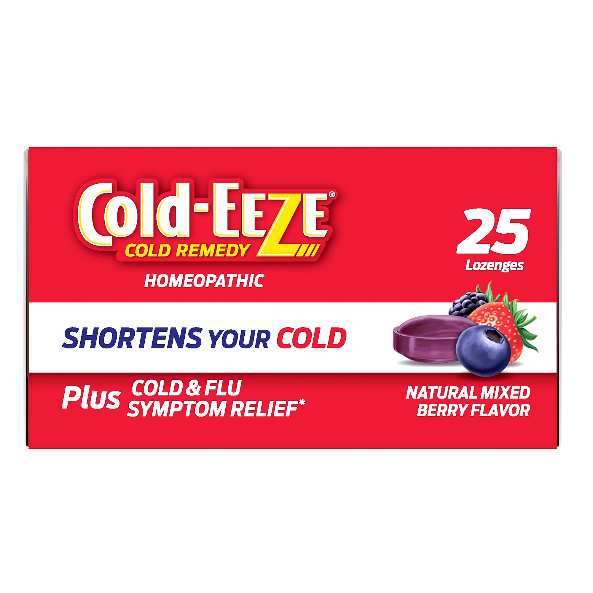 ColdEEZE Plus Cold & Flu Symptom Relief Zinc Lozenges, Natural Mixed