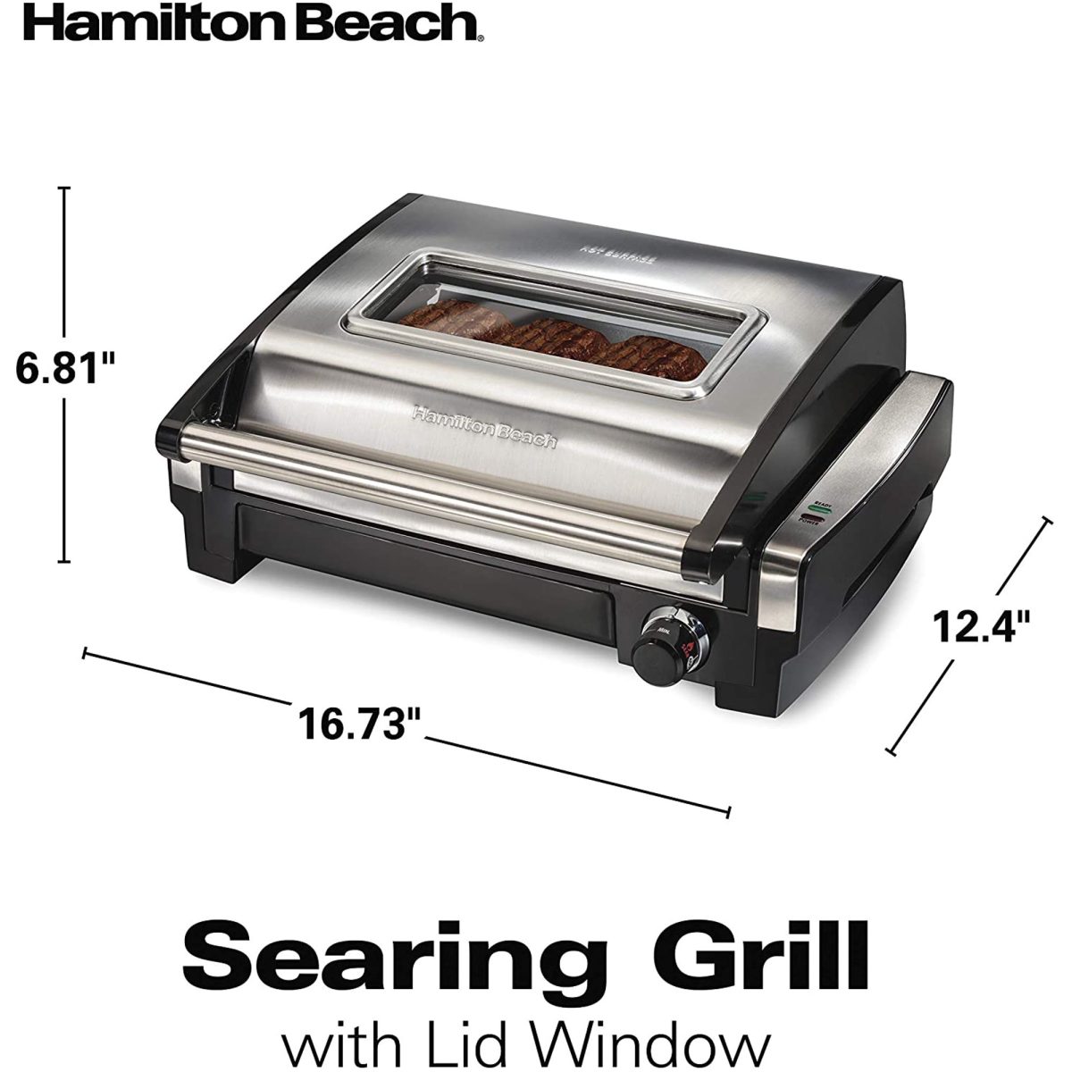 Searing Grill 118 in. Stainless Steel Indoor Grill with Non-Stick
