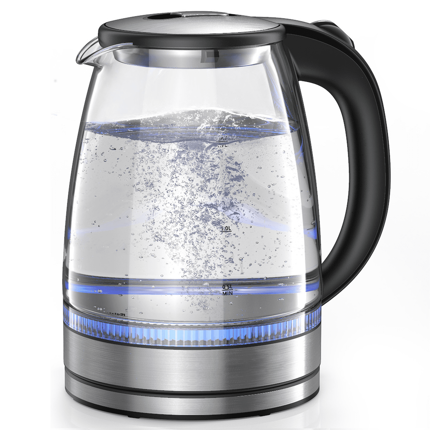 Transparent Quick-Boil Glass Kettle with 7 Liter Capacity