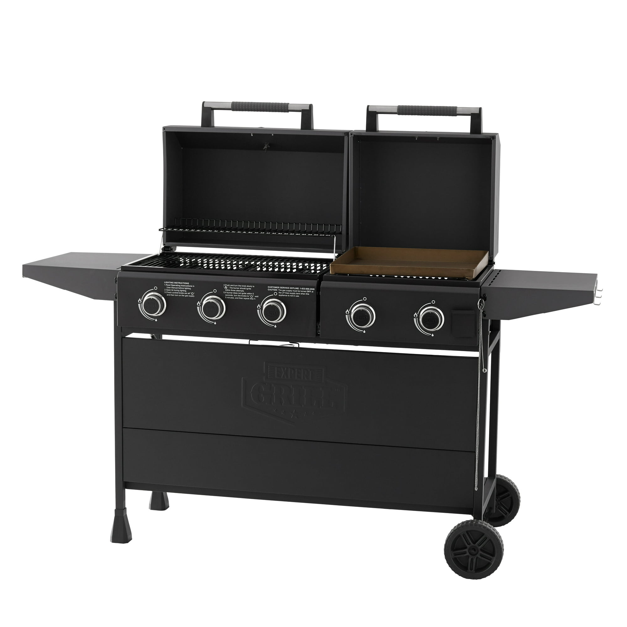 Expert Grill Combo 5 Burner Propane Gas Grill Independent