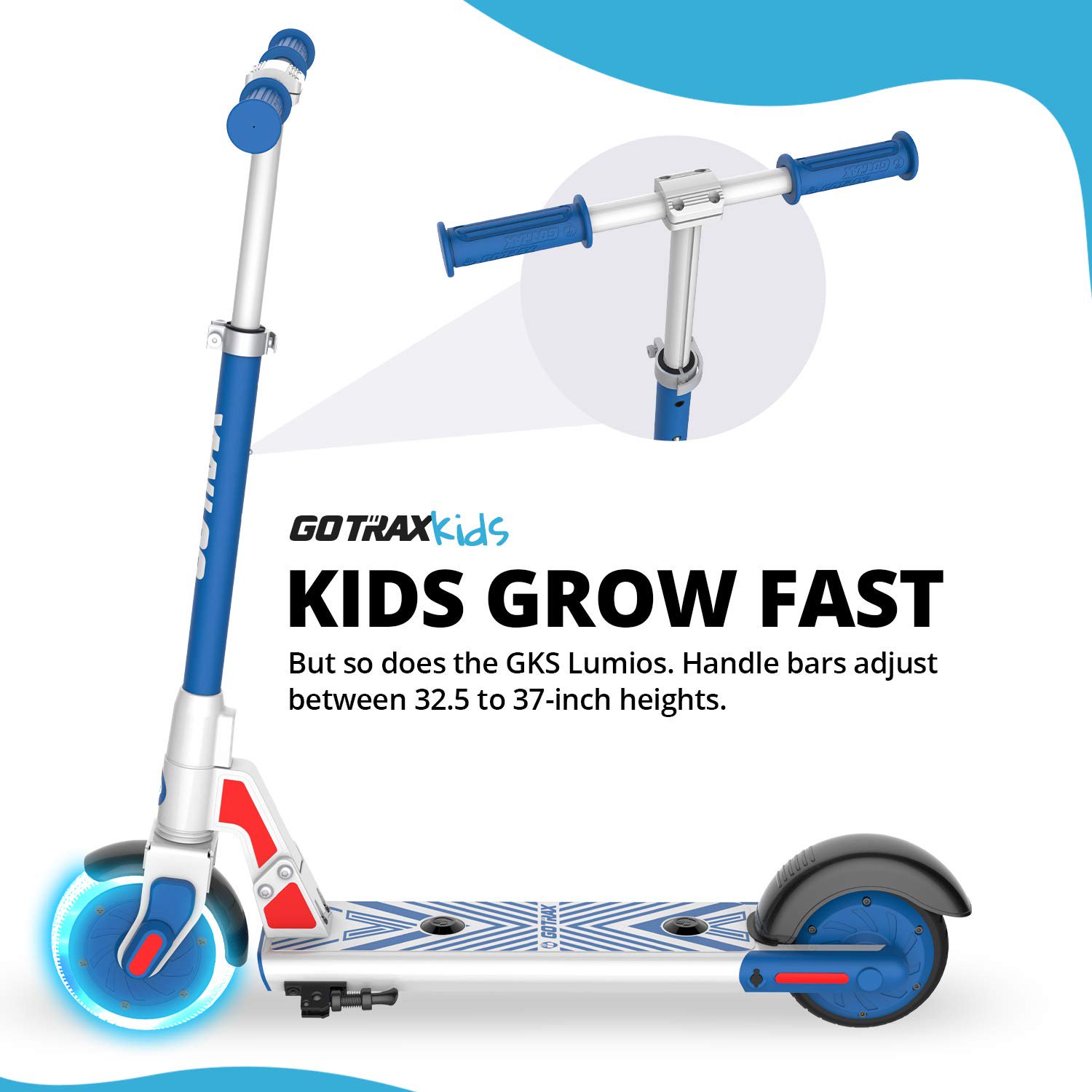 GOTRAX GKS Lumios Electric Scooter For Kids 6-12, 150 W Motor And 25.2 ...