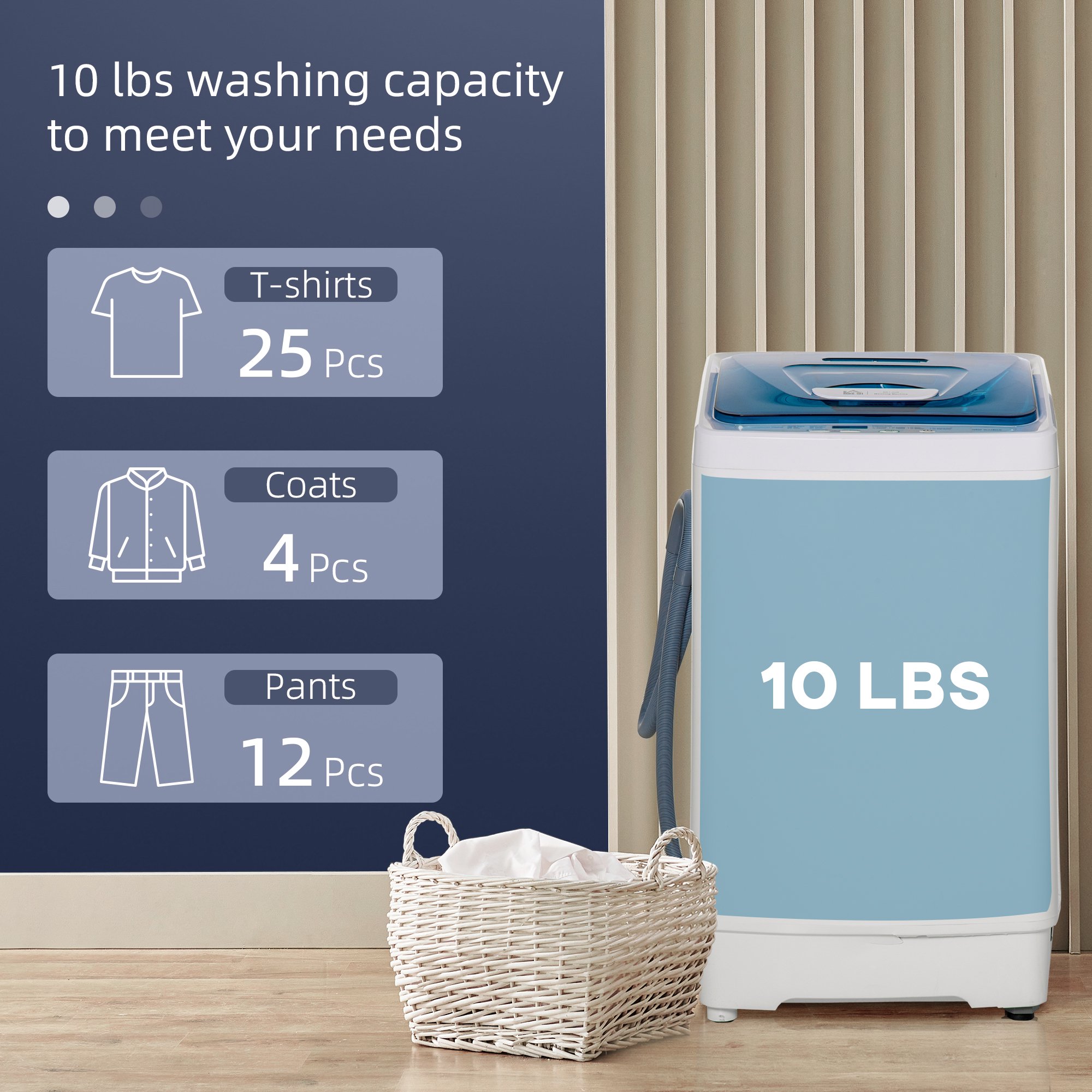 ZENY Portable Washing Machine Mini Twin Tub Washing Machine with Washer &  Spinner, Gravity Drain Pump, 9.9lbs Capacity