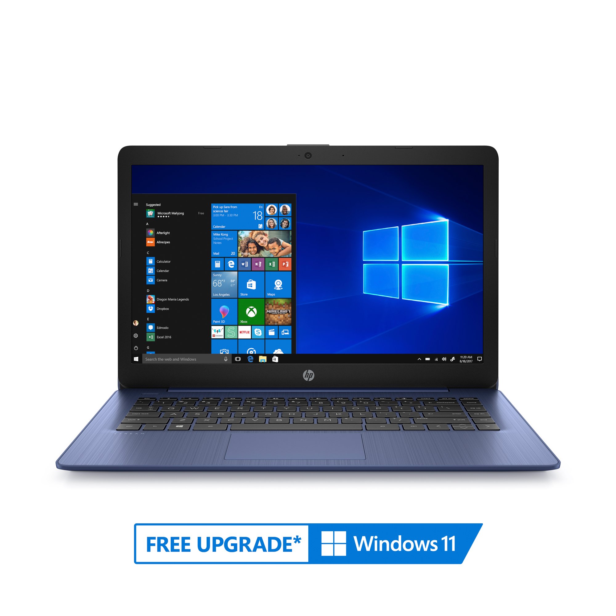Hp 14 Pc Laptop Intel Celeron N4000 4gb Ram 64gb Hd Windows 10s With 1 Year Office 365 Blue 5605