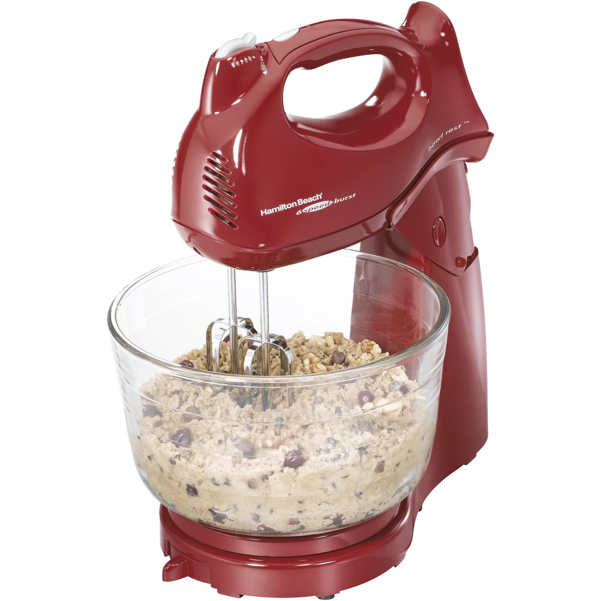 Hamilton Beach Electric Stand Mixer, 4 Quarts, Dough Hook, Flat