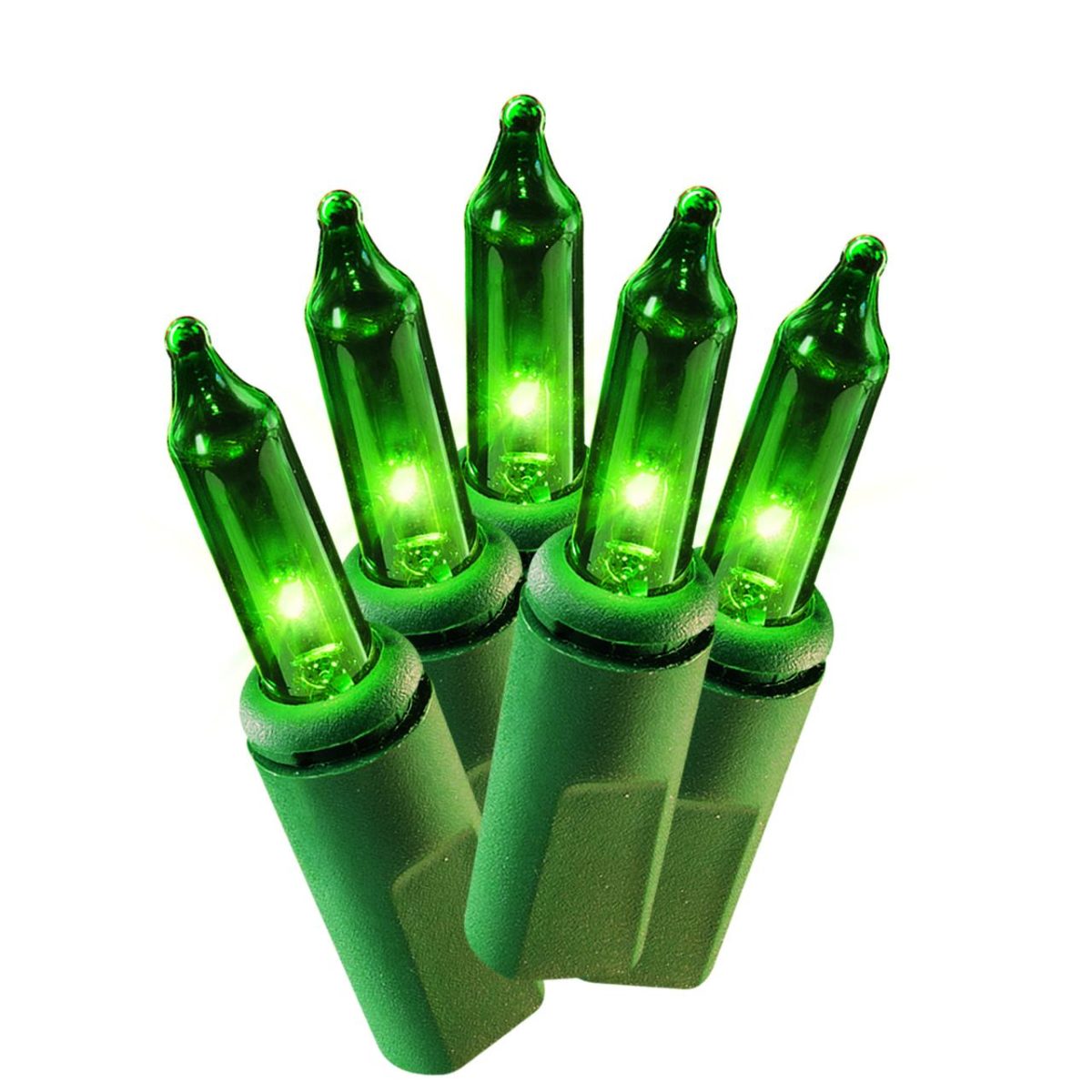 Holiday Time 100-Count Green Incandescent Mini Christmas Lights