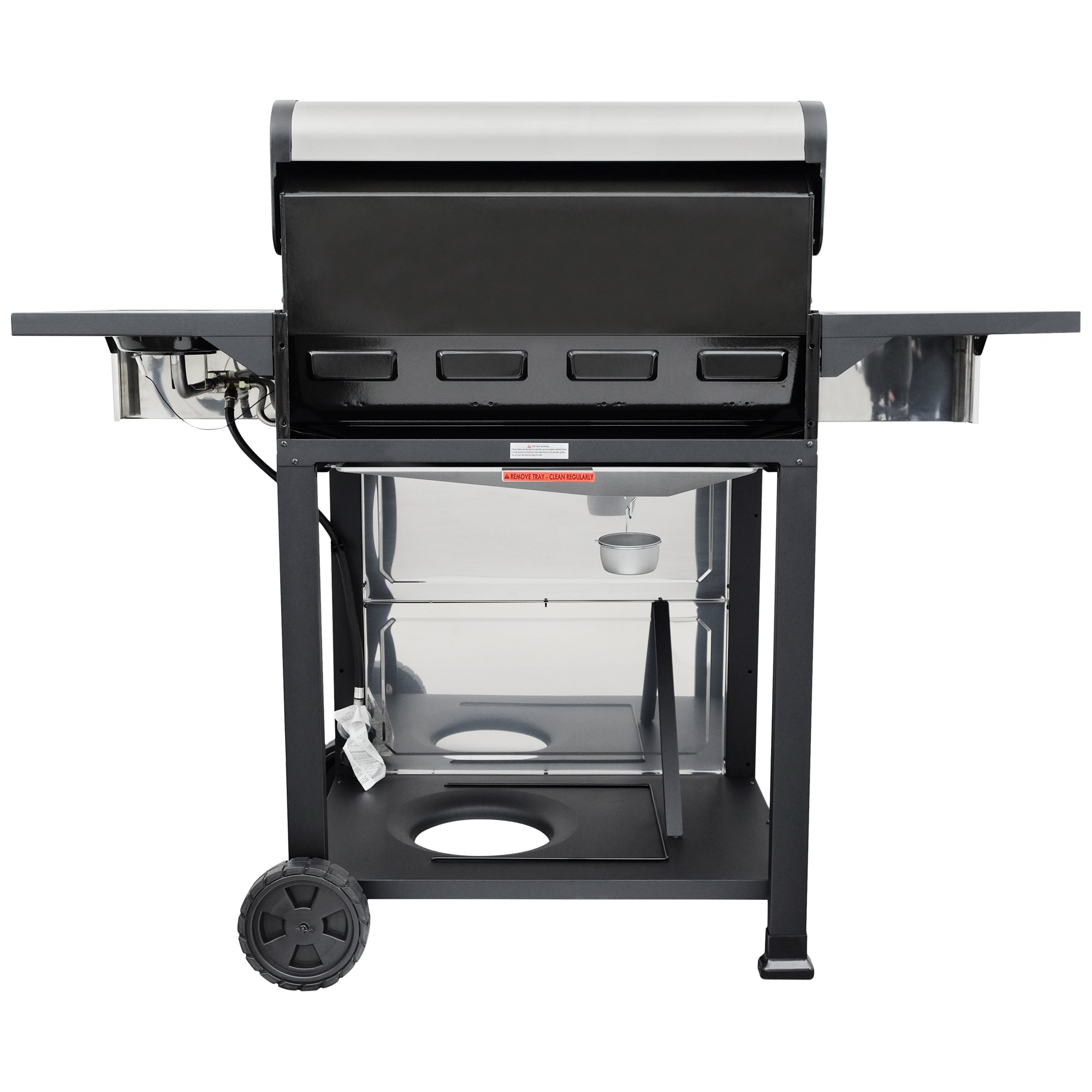 Kenmore Open Cart Propane Gas Grill With Side Burner, Stainless Steel ...