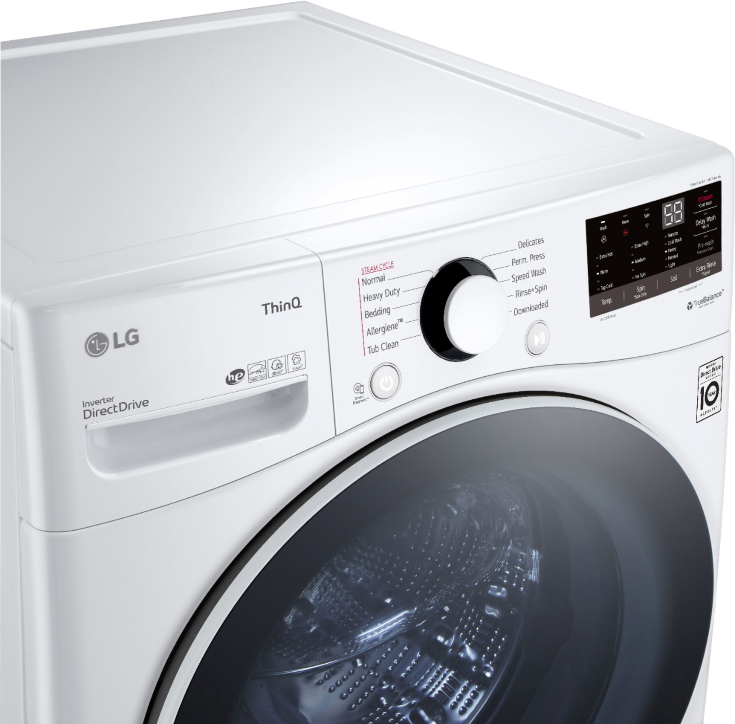 LG 4.5 Cu. Ft. High-Efficiency Stackable Smart Front Load Washer