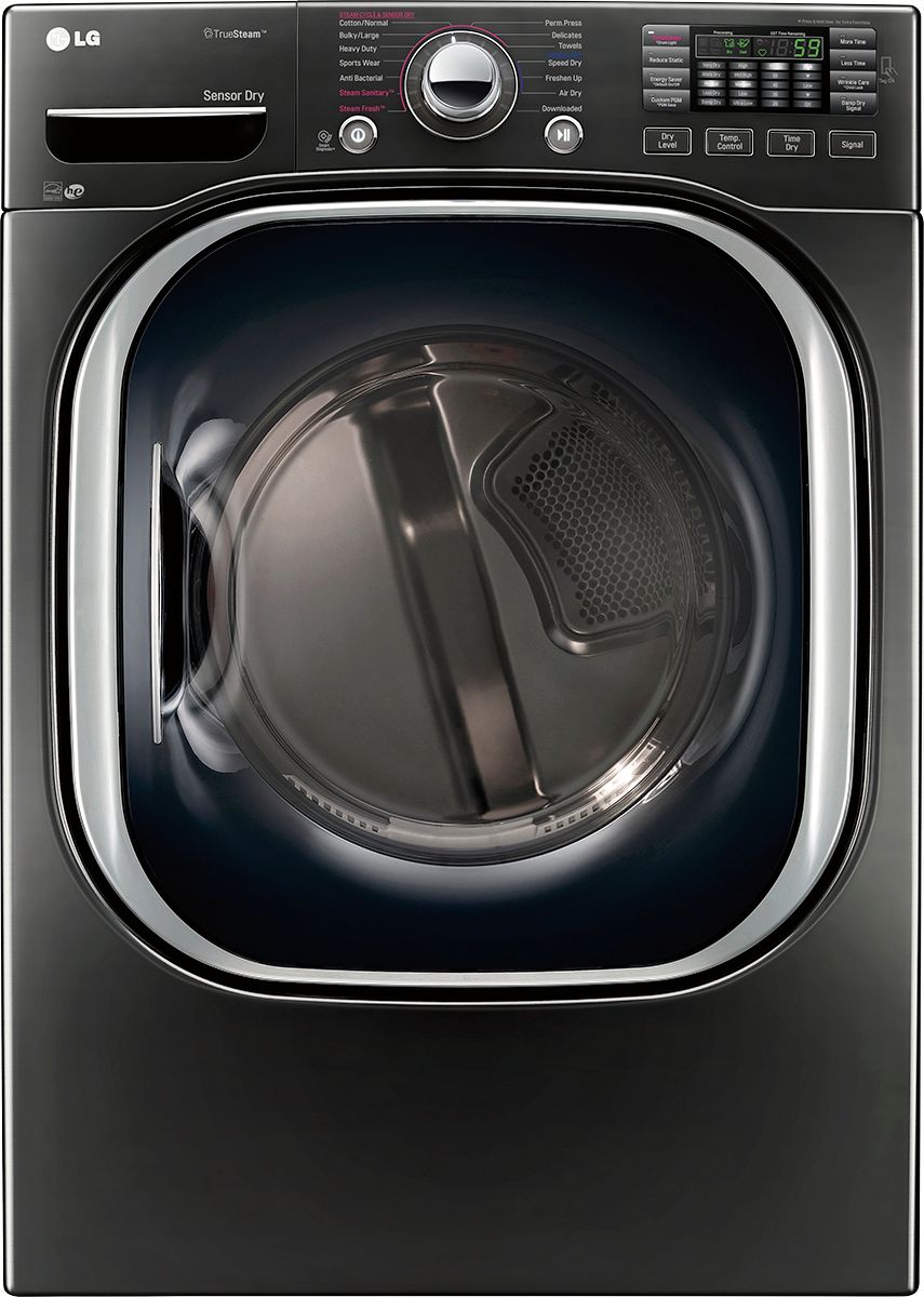 LG 7.4 Cu. Ft. 14Cycle Gas Dryer with Steam Black stainless steel