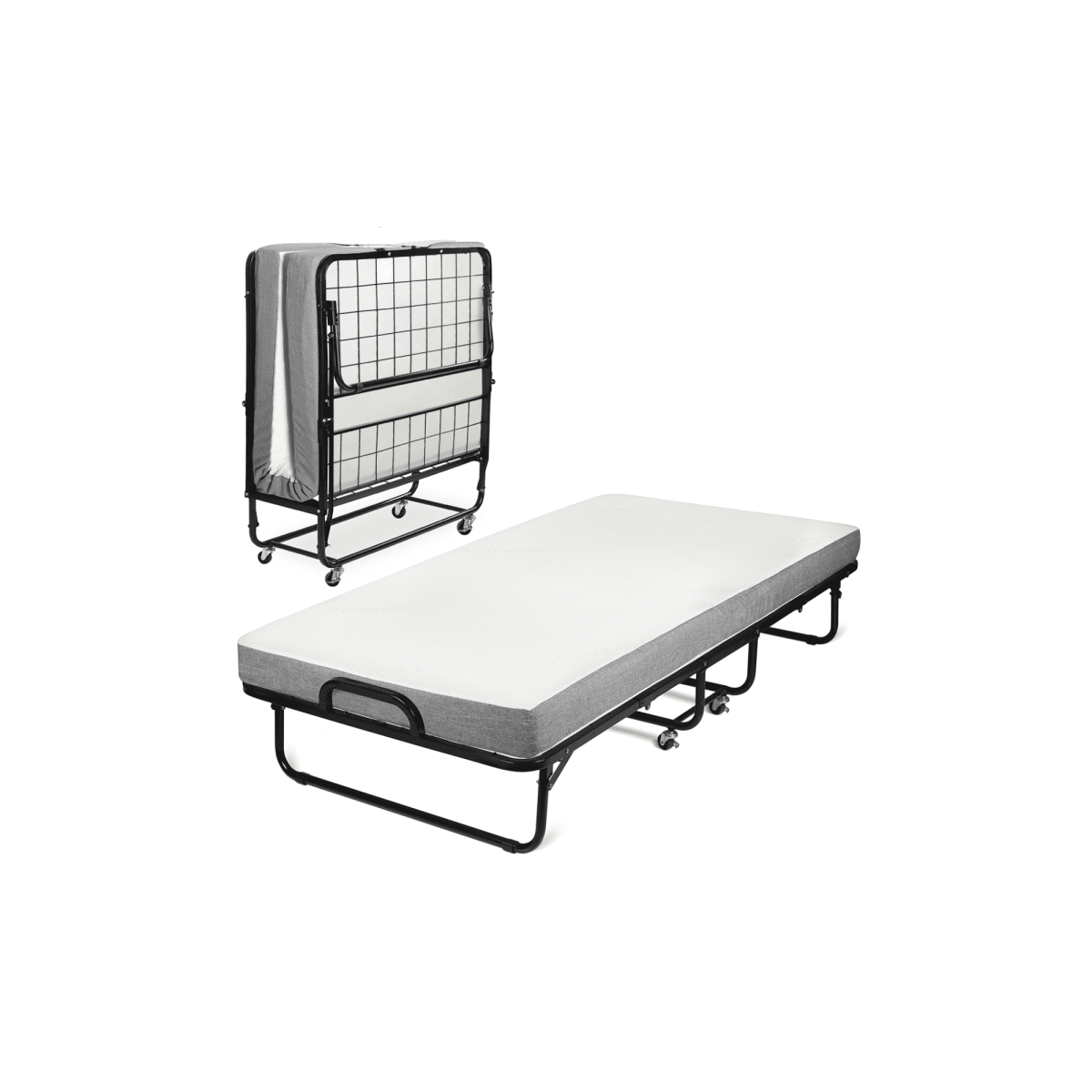 Milliard Diplomat Folding Bed With Luxurious Memory Foam Mattress And A ...