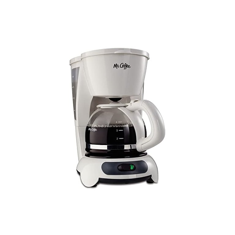 Mr. Coffee 4-Cup Coffee Maker Automatic Shut-Off Pause 'n Serve Feature,  White – The Market Depot