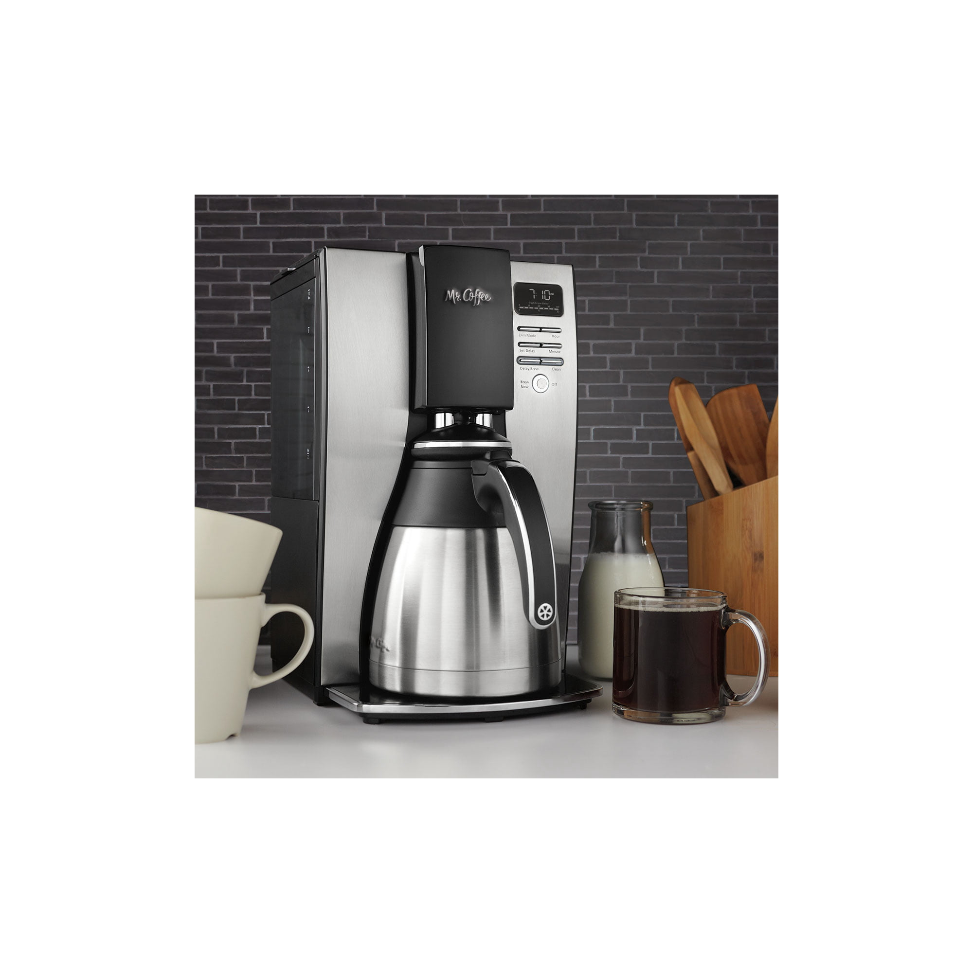 Mr. Coffee 10 Cup Thermal Programmable Coffeemaker, Stainless Steel