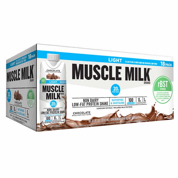 Muscle Milk Genuine Protein Shake Chocolate, 11 fl oz, 18-pack