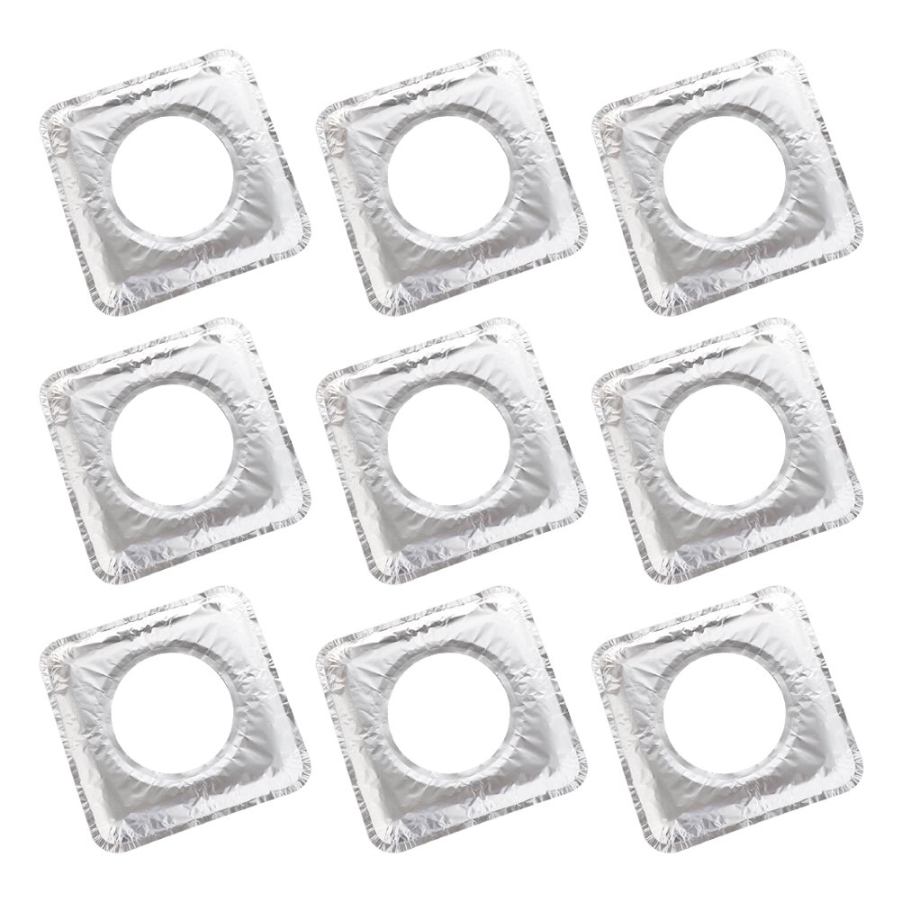 NUOLUX 10PCS Heat Resistance Aluminum Foil Stove Burner Covers Gas Oven  Covers for Gas Stove Liners Oil Proof Cleaning Pad – Square (Silver) – The  Market Depot