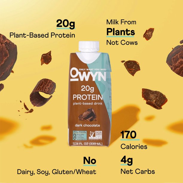 OWYN Plant Based Protein Shake, with 20g Vegan Protein from Organic Pumpkin SE