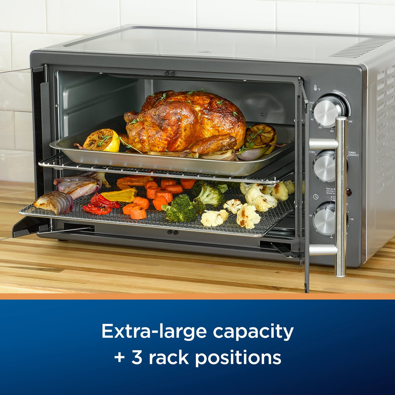 Oster Extra-Large French Door Air Fry Countertop Toaster Oven – The Market  Depot