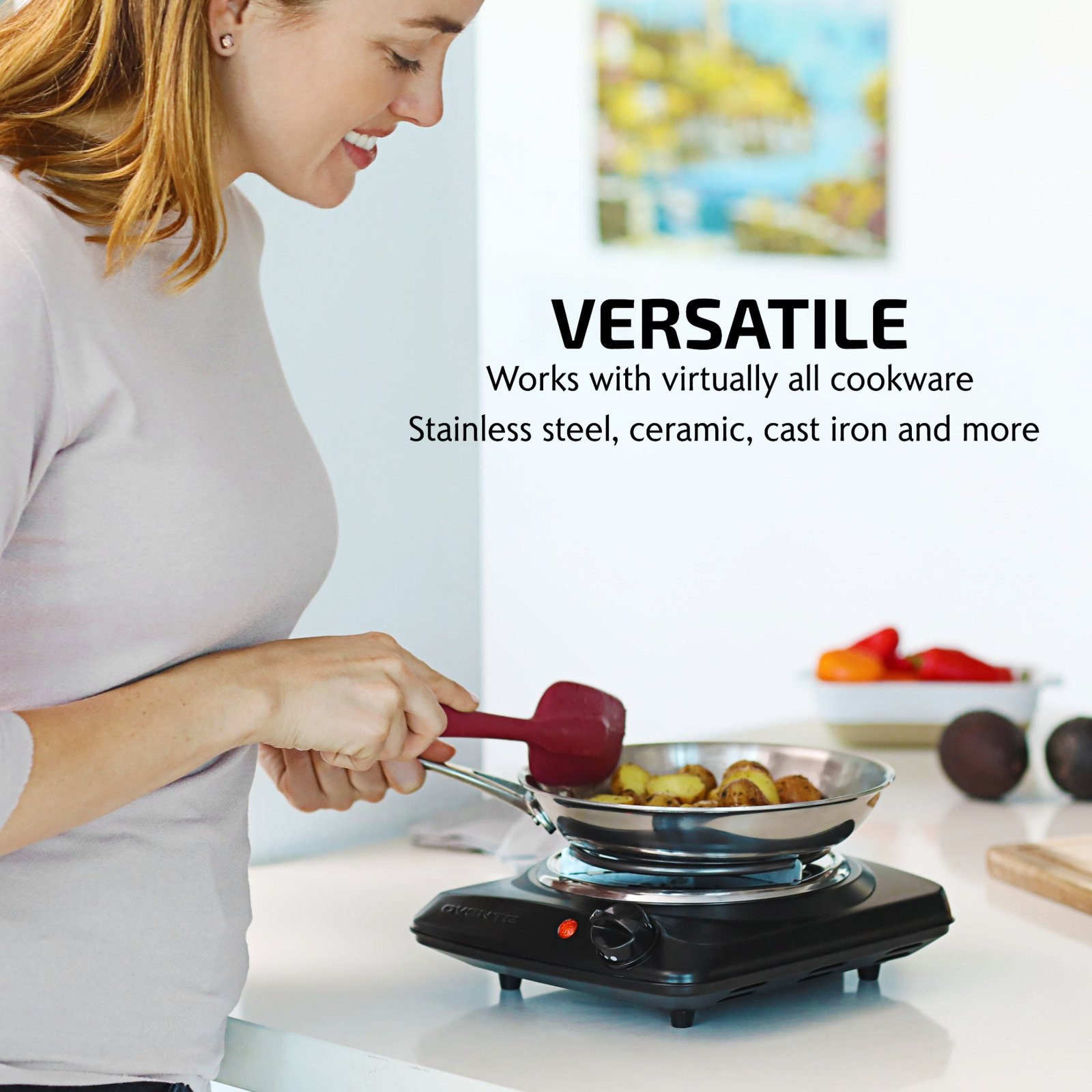 Buy Online New Hot Plates Portable Electric Burner 1000W Single Stove Mini  Hotplate Adjustable Temperature Cooker Coffee Tea Kitchen at