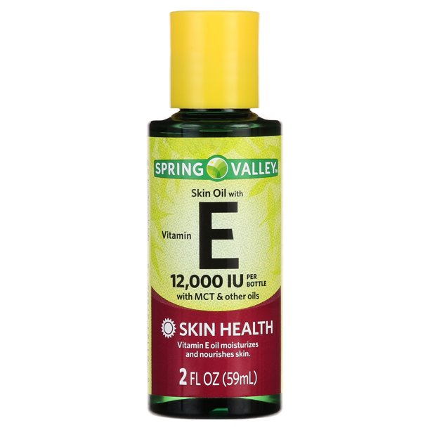 Spring Valley Vitamin E Oil with Keratin For Skin Health, 12000 IU, 2 ...