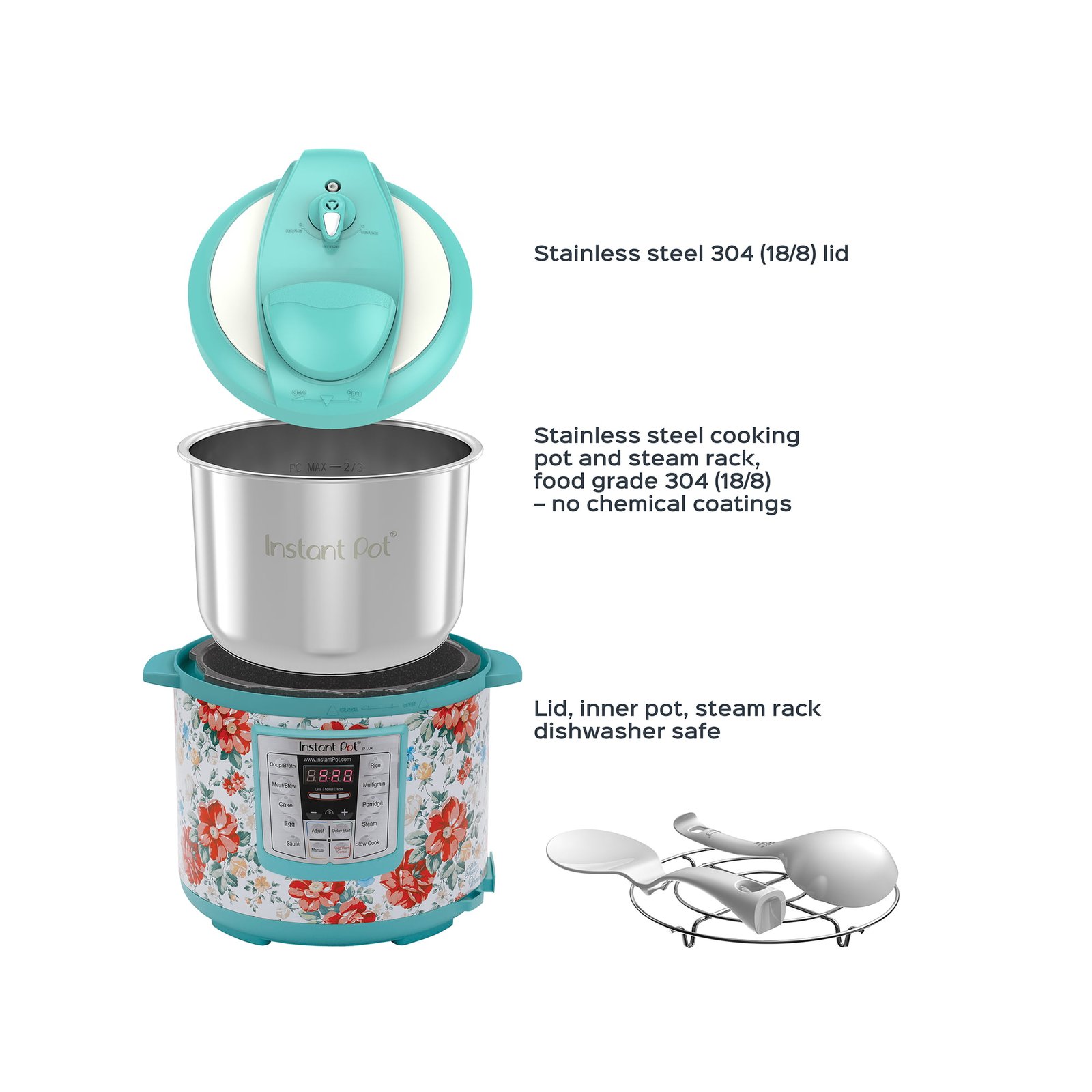 Instant Pot 6 in 1 Programmable Pressure Cooker 6 Quart Instapot Ip-lux60  V2 for sale online