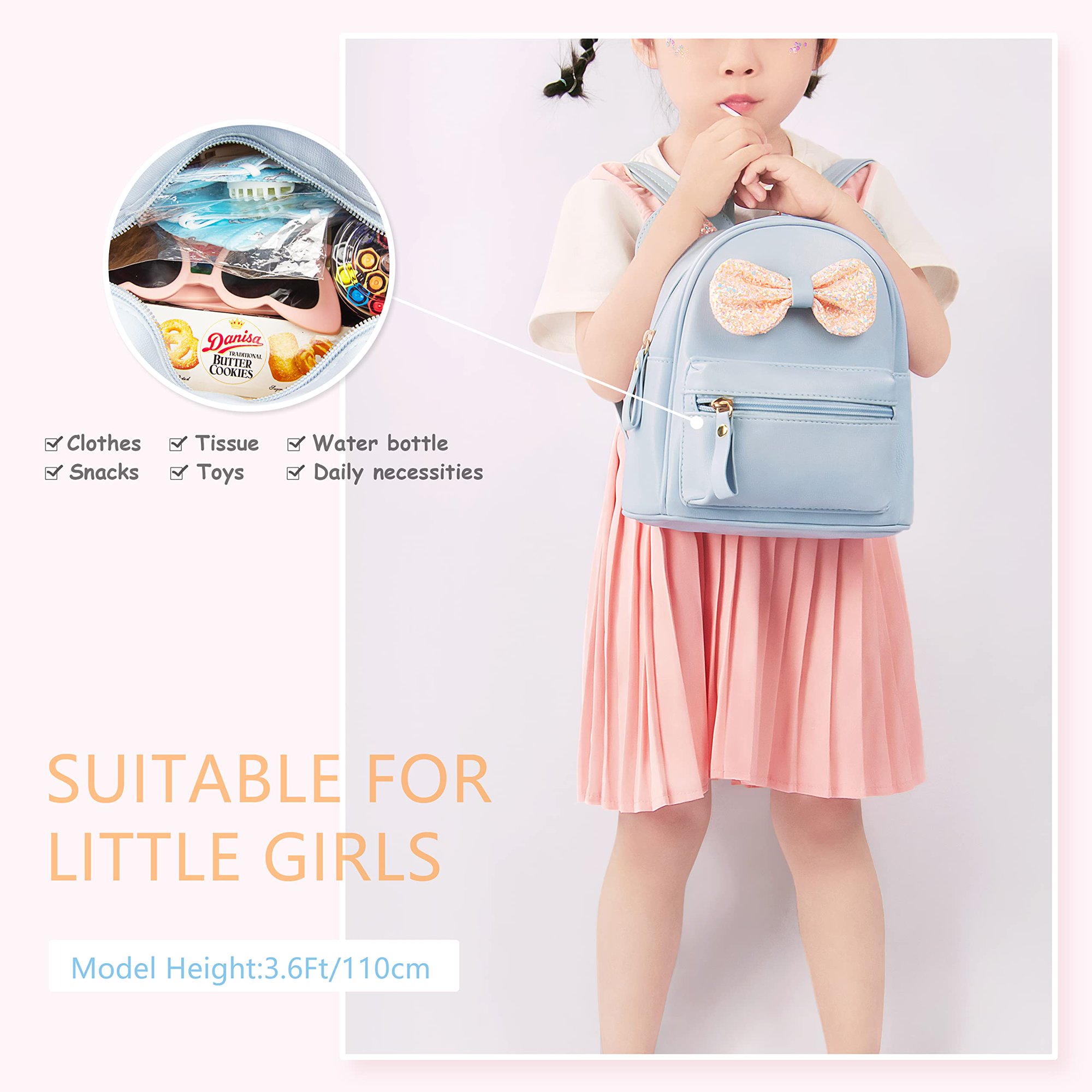 Cute Mini Bowknot Backpacks for Girls