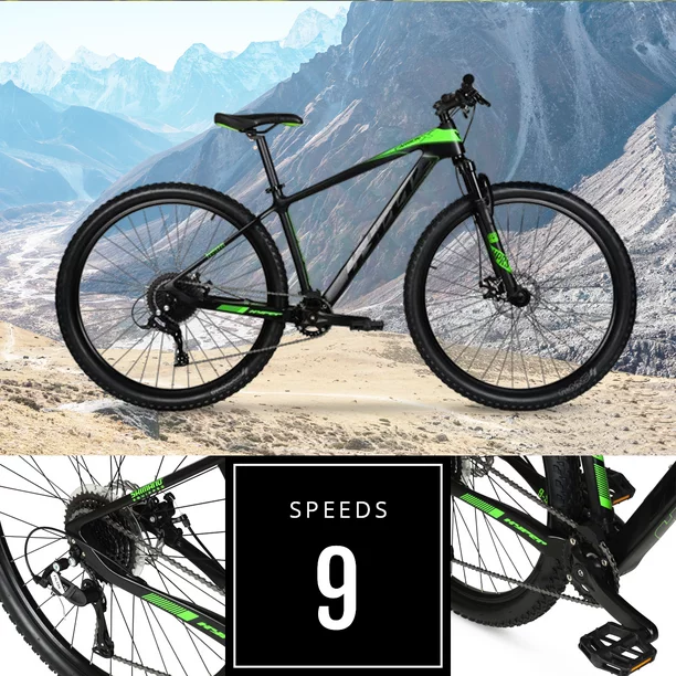 Hyper 29 Carbon Fiber Men s Mountain Bike Black Green The