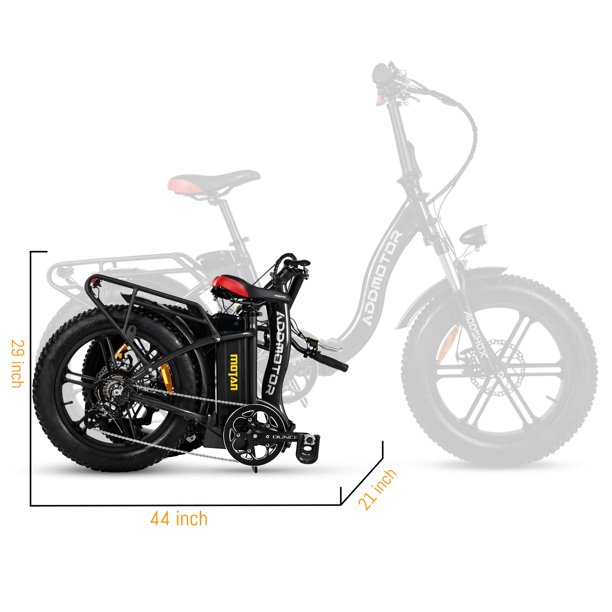 Addmotor 24 In. Electric Bicycle, 750W Step-Thru Fat Tire Electric