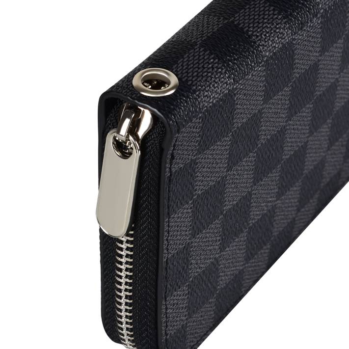 Coolmade Women's Checkered Zip Around Wallet