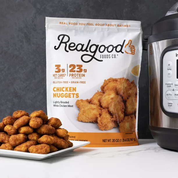 Realgood Foods Co. Lightly Breaded Chicken Breast Strips, Gluten-Free, 20  oz Regular Bag (Frozen)