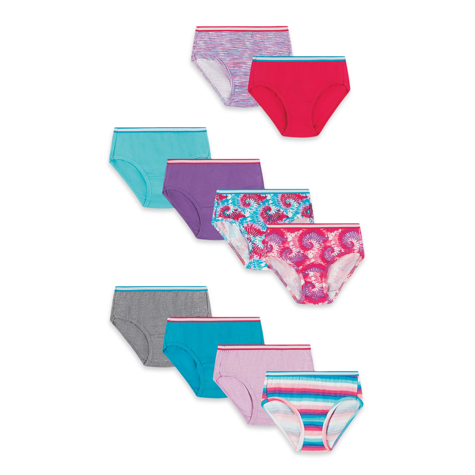 Hanes Girls' Tagless Super Soft Cotton Brief Underwear, 10 pack, Sizes 4-16  – The Market Depot