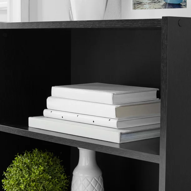 Mainstays 3-Shelf Bookcase with Adjustable Shelves, Espresso 