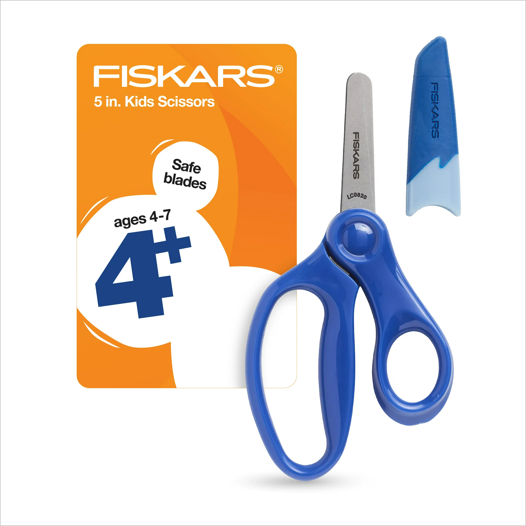 Fiskars Blunt Tip 5″ Scissors for Kids 4-7, School Supplies, Blue